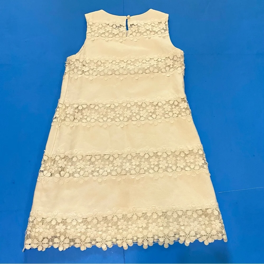 J. Crew Cream Lace Sleeveless Dress